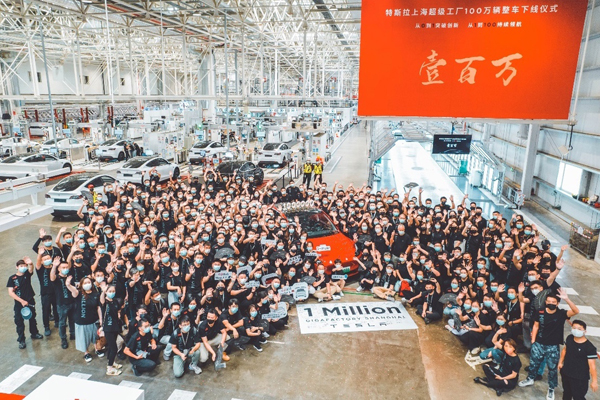 One millionth Shanghai-made Tesla rolls off assembly line