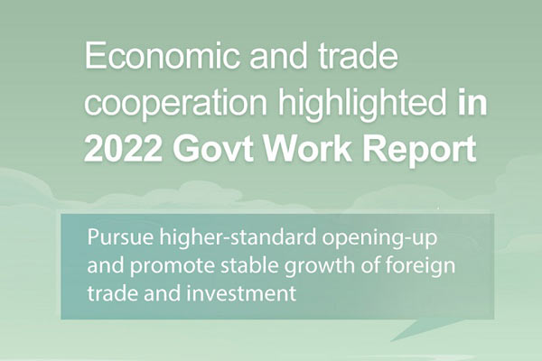 Economic and trade cooperation highlighted in 2022 Govt Work Report